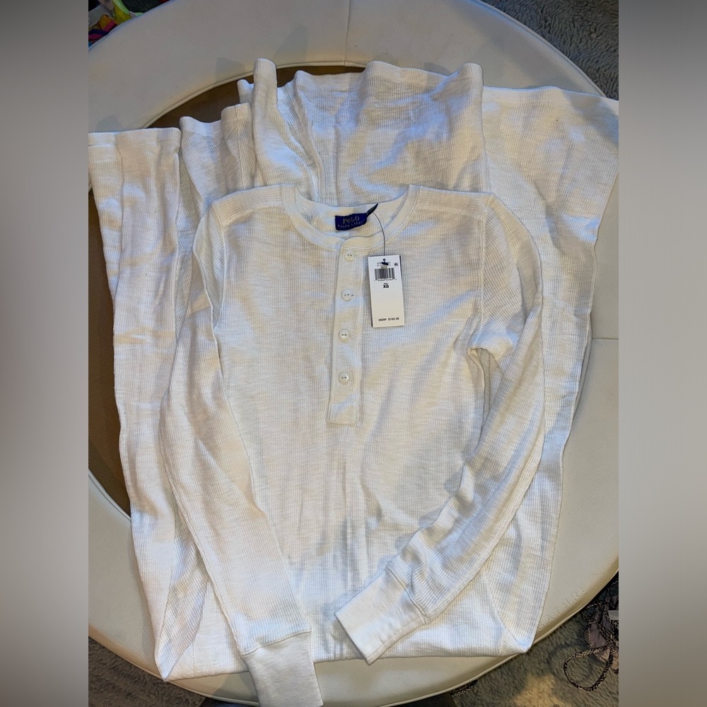 Ralph Lauren ribbed Henley maxi dress